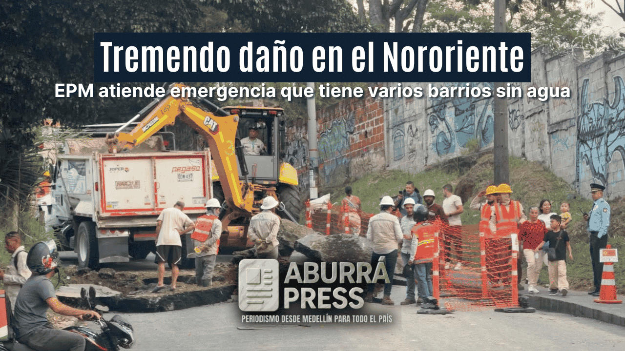 ¡Atención, nororiente de Medellín! Daño en tubería deja sin agua a varios barrios