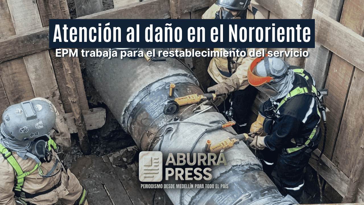 EPM termina reparación de tubería y espera restablecer el agua este martes en el nororiente de Medellín